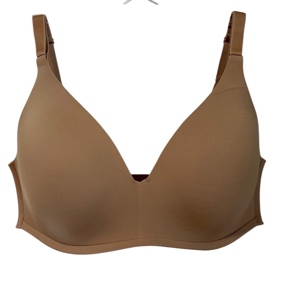 Soma Vanishing 360 Wireless Perfect Coverage Bra Intimates Womens 34DD Tan Nude